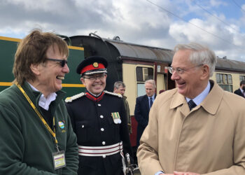 HRH Duke of Gloucester with Brian Pearce - Railworld & Wildlife Haven HRH Duke of Gloucester with Brian Pearce - Railworld & Wildlife Haven