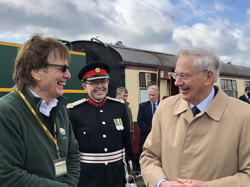 HRH Duke of Gloucester with Brian Pearce - Railworld & Wildlife Haven HRH Duke of Gloucester with Brian Pearce Railworld & Wildlife Haven
