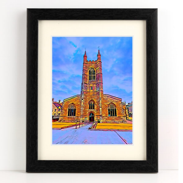 A4 Peterborough St John's Church Print