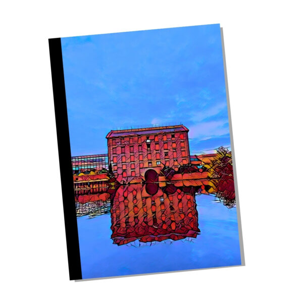 Whitworth's Old Flour Mill 120 page Notebook / Journal (6x9") Squares Design