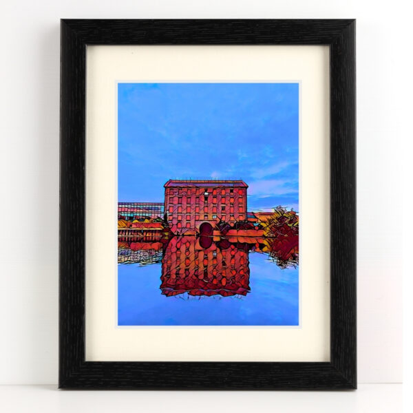 A4 Peterborough Whitworth's Old Flour Mill Print