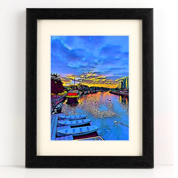 A4 Peterborough River Nene Print