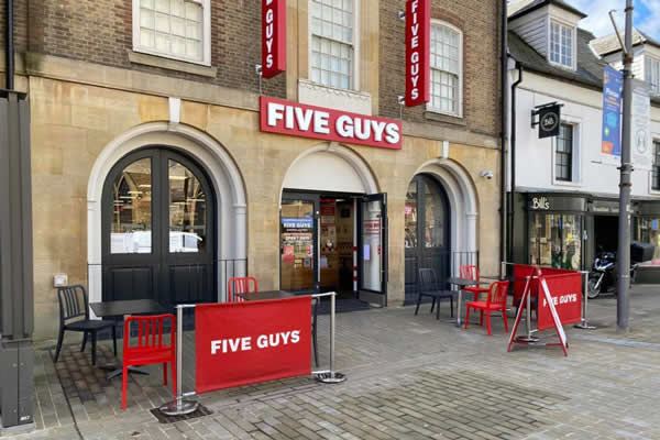 FiveGuys places to eat in peterborough